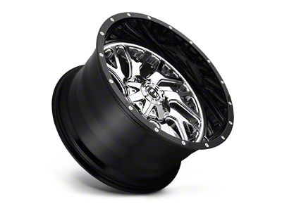 Fuel Wheels Triton Chrome with Gloss Black Lip 5-Lug Wheel; 20x10; -19mm Offset (02-08 RAM 1500, Excluding Mega Cab)
