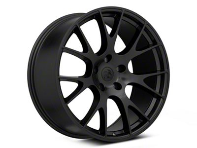 Hellcat Style Satin Black 5-Lug Wheel; 22x10; 25mm Offset (02-08 RAM 1500, Excluding Mega Cab)