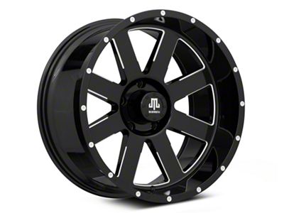 Mammoth Horde Beadlock Gloss Black Machined 5-Lug Wheel; 20x10; -24mm Offset (09-18 RAM 1500)