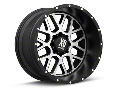 XD Grenade Satin Black Machined Face 8-Lug Wheel; 20x10; -24mm Offset (06-08 RAM 1500 Mega Cab)