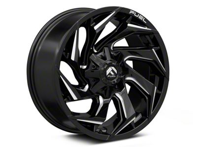 Fuel Wheels Reaction Gloss Black Milled 8-Lug Wheel; 20x9; 20mm Offset (06-08 RAM 1500 Mega Cab)