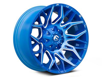 Fuel Wheels Twitch Anodized Blue Milled 5-Lug Wheel; 22x12; -44mm Offset (09-18 RAM 1500)