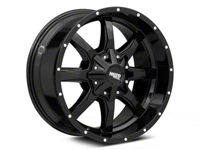 Moto Metal MO970 Gloss Black Milled 8-Lug Wheel; 18x10; -24mm Offset (06-08 RAM 1500 Mega Cab)