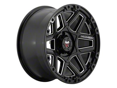 Mamba Offroad Wheels Type M23 Gloss Black Machined 5-Lug Wheel; 17x9; 12mm Offset (02-08 RAM 1500, Excluding Mega Cab)