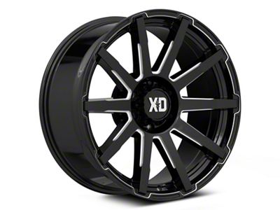 XD Outbreak Gloss Black Milled 6-Lug Wheel; 18x9; 0mm Offset (19-24 RAM 1500)