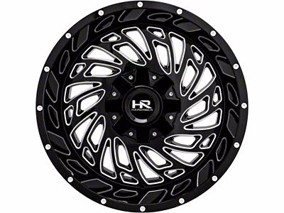 Hardrock Offroad Attack Gloss Black Milled 5-Lug Wheel; 20x10; -19mm Offset (02-08 RAM 1500, Excluding Mega Cab)