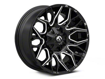 Fuel Wheels Twitch Gloss Black Milled 6-Lug Wheel; 20x9; 1mm Offset (19-24 RAM 1500)