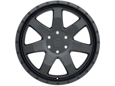 Level 8 Wheels Slam Matte Black 5-Lug Wheel; 17x8.5; -6mm Offset (09-18 RAM 1500)