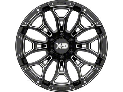 XD Boneyard Gloss Black Milled 5-Lug Wheel; 20x12; -44mm Offset (09-18 RAM 1500)