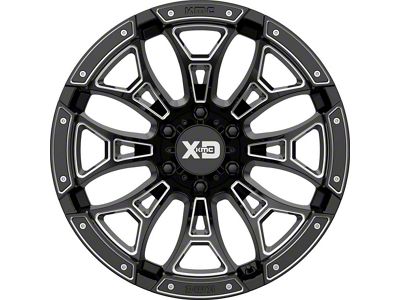 XD Boneyard Gloss Black Milled 5-Lug Wheel; 20x9; 0mm Offset (09-18 RAM 1500)