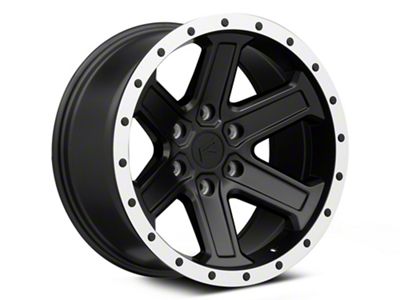 Rovos Wheels Tenere Matte Black with Machined Lip 6-Lug Wheel; 18x9; -9mm Offset (19-24 RAM 1500)