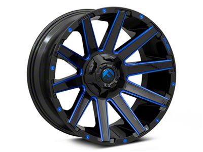 Fuel Wheels Contra Gloss Black with Blue Tinted Clear 6-Lug Wheel; 18x9; 1mm Offset (19-24 RAM 1500)