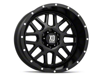 XD Grenade Satin Black 6-Lug Wheel; 20x9; 0mm Offset (14-18 Silverado 1500)