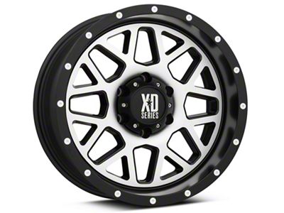 XD Grenade Satin Black Machined 6-Lug Wheel; 17x9; -12mm Offset (14-18 Silverado 1500)