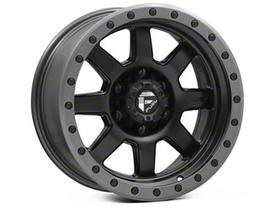 Fuel Wheels Trophy Matte Black with Anthracite Ring 6-Lug Wheel; 17x8.5; -6mm Offset (14-18 Silverado 1500)