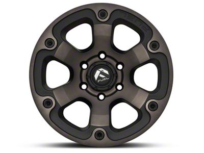Fuel Wheels Beast Matte Black Machined with Dark Tint 6-Lug Wheel; 17x9; 20mm Offset (2024 Ranger)