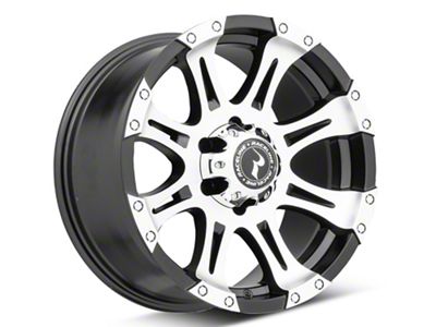 Raceline Raptor Black Machined 6-Lug Wheel; 18x9; -6mm Offset (07-13 Silverado 1500)