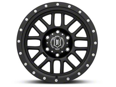 ICON Alloys Alpha Satin Black 6-Lug Wheel; 17x8.5; 0mm Offset (21-24 Tahoe)