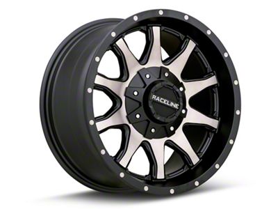 Raceline Shift Black Machined with Dark Tint 6-Lug Wheel; 17x8.5; 18mm Offset (19-22 Silverado 1500)