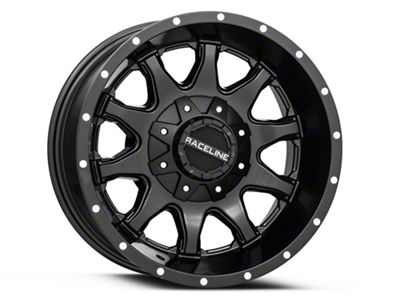 Raceline Shift Black 6-Lug Wheel; 17x9; -12mm Offset (19-24 Silverado 1500)