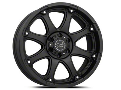 Black Rhino Glamis Matte Black 6-Lug Wheel; 17x9; -12mm Offset (19-24 Silverado 1500)