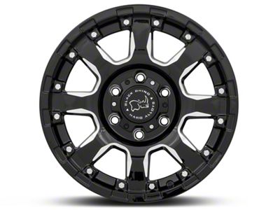 Black Rhino Sierra Gloss Black Milled 6-Lug Wheel; 17x9; 12mm Offset (07-14 Yukon)