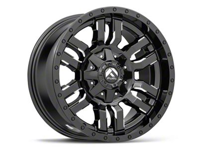 Fuel Wheels Sledge Gloss Black Milled 6-Lug Wheel; 17x9; 1mm Offset (19-24 Silverado 1500)