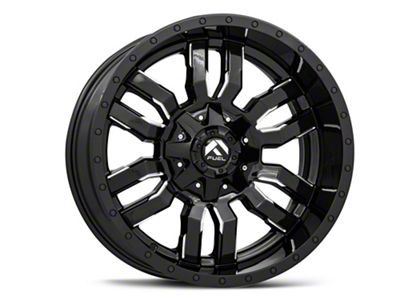 Fuel Wheels Sledge Gloss Black Milled 6-Lug Wheel; 20x9; 1mm Offset (19-24 Silverado 1500)