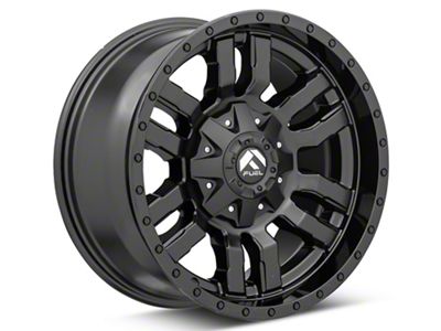 Fuel Wheels Sledge Gloss and Matte Black 6-Lug Wheel; 18x9; 1mm Offset (14-18 Silverado 1500)