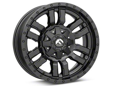 Fuel Wheels Sledge Gloss and Matte Black 6-Lug Wheel; 18x9; 1mm Offset (2024 Ranger)