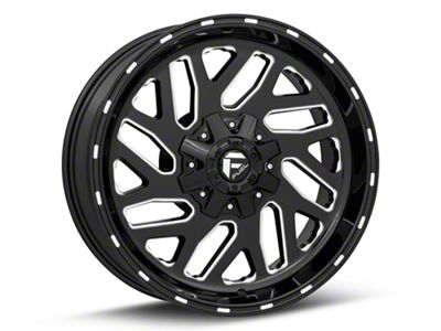 Fuel Wheels Triton Gloss Black Milled 6-Lug Wheel; 20x9; 20mm Offset (14-18 Silverado 1500)