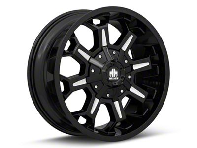 Mayhem Wheels Combat Gloss Black Milled 6-Lug Wheel; 17x9; -12mm Offset (99-06 Silverado 1500)