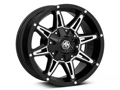 Mayhem Wheels Rampage Black Milled 6-Lug Wheel; 20x9; 18mm Offset (07-13 Silverado 1500)