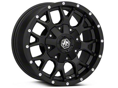 Mayhem Wheels Warrior Matte Black 6-Lug Wheel; 17x9; 18mm Offset (07-13 Silverado 1500)