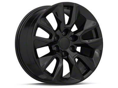 RST Style Black 6-Lug Wheel; 20x9; 28mm Offset (19-24 Silverado 1500)