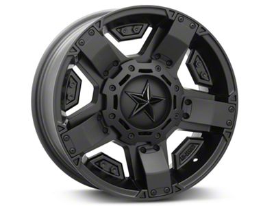 XD Rockstar II Satin Black 6-Lug Wheel; 17x8; 10mm Offset (14-18 Silverado 1500)