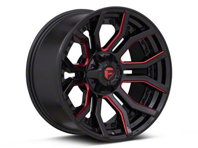 Fuel Wheels Rage Gloss Black Red Tinted 6-Lug Wheel; 20x10; -18mm Offset (19-24 Silverado 1500)
