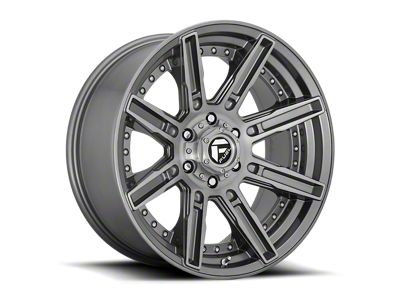 Fuel Wheels Rogue Platinum Brushed Gunmetal 6-Lug Wheel; 20x9; 1mm Offset (19-24 Silverado 1500)