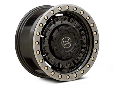 Black Rhino Abrams Gloss Gunblack with Machined Dark Tint 6-Lug Wheel; 17x8.5; 0mm Offset (14-18 Silverado 1500)