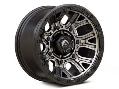 Fuel Wheels Traction Matte Gunmetal with Black Ring 6-Lug Wheel; 17x9; 1mm Offset (99-06 Silverado 1500)