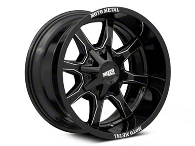 Moto Metal MO970 Gloss Black Milled 6-Lug Wheel; 20x9; 0mm Offset (07-13 Silverado 1500)