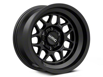 KMC Terra Satin Black 6-Lug Wheel; 17x9; -38mm Offset (14-18 Silverado 1500)
