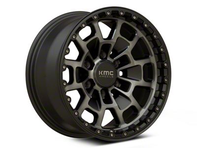 KMC Summit Satin Black with Gray Tint 6-Lug Wheel; 17x8.5; 0mm Offset (14-18 Silverado 1500)