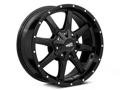 Moto Metal MO970 Gloss Black with Milled Lip 6-Lug Wheel; 20x10; -24mm Offset (07-13 Silverado 1500)