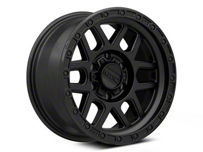 KMC Mesa Satin Black with Gloss Black Lip 6-Lug Wheel; 17x8.5; 0mm Offset (14-18 Silverado 1500)