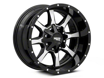 Moto Metal MO970 Gloss Black Machined 6-Lug Wheel; 18x10; -24mm Offset (14-18 Silverado 1500)