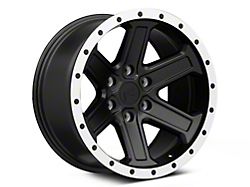 Rovos Wheels Tenere Matte Black with Machined Lip 6-Lug Wheel; 18x9; -9mm Offset (14-18 Silverado 1500)