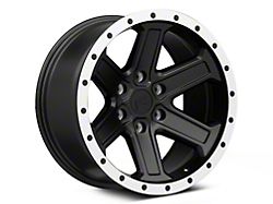 Rovos Wheels Tenere Matte Black with Machined Lip 6-Lug Wheel; 18x9; -9mm Offset (19-24 Silverado 1500)