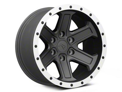 Rovos Wheels Tenere Charcoal with Machined Lip 6-Lug Wheel; 17x9; -15mm Offset (14-18 Silverado 1500)