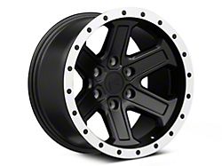 Rovos Wheels Tenere Matte Black with Machined Lip 6-Lug Wheel; 17x9; -15mm Offset (99-06 Silverado 1500)